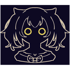 [LINEスタンプ] 黒猫い人