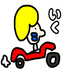 [LINEスタンプ] 青いくちびるマン