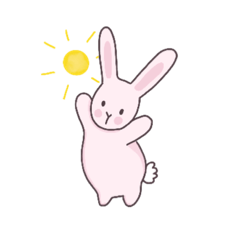 [LINEスタンプ] pinkうさぎ