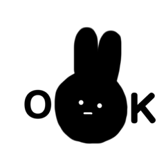 [LINEスタンプ] 使いやすい白黒うさちゃん