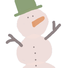 [LINEスタンプ] おとぼけ雪だるま