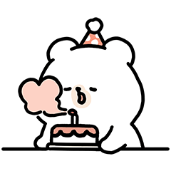 [LINEスタンプ] かわいいクマさん、くるくる