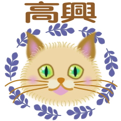 [LINEスタンプ] 綺麗な目のネコ 中国語