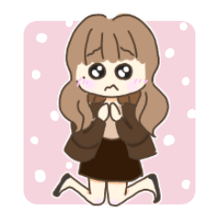 [LINEスタンプ] ヲタクちゃんスタンプ 茶色コーデ