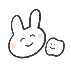 [LINEスタンプ] 矯正がんばるうさちゃん