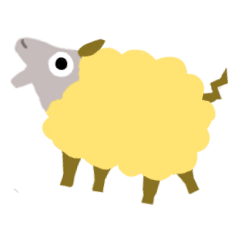 [LINEスタンプ] かわいい羊 fluffy sheep