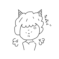 [LINEスタンプ] アフロのひとこと