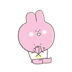 [LINEスタンプ] ピンクのウサギの日