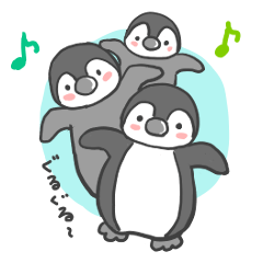 [LINEスタンプ] ほのぼのペンギン親子のスタンプ