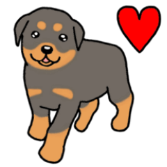 [LINEスタンプ] 犬種別ロットワイラー(英語Ver)