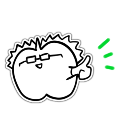 [LINEスタンプ] ヲタク白リンゴ