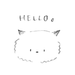 [LINEスタンプ] しろい ねこ に みえる けど いぬ。