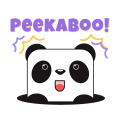 [LINEスタンプ] Peekaboo パンダ