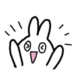 [LINEスタンプ] 使いやすい！あいさつに使えるうさぎ