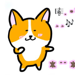 [LINEスタンプ] コーギーのアズキさん