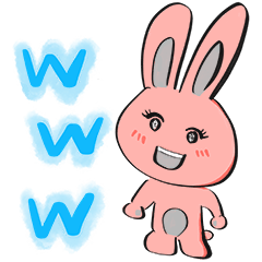 [LINEスタンプ] Grai the Rabbit （日本語）