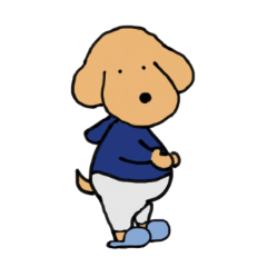 [LINEスタンプ] パーカーを着た犬