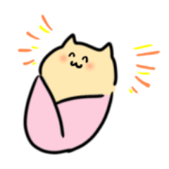 [LINEスタンプ] おくるみネコ