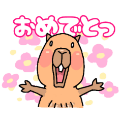 [LINEスタンプ] カピバラの豊かな感情～挨拶＆会話～