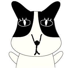 [LINEスタンプ] 両耳が真っ黒な犬