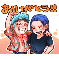 [LINEスタンプ] ONE PIECE フランキーとW7の仲間たち