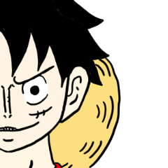 [LINEスタンプ] ONE PIECE - half face