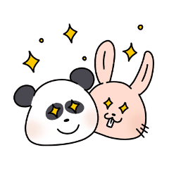 [LINEスタンプ] パンダくん❤️ウサギちゃん