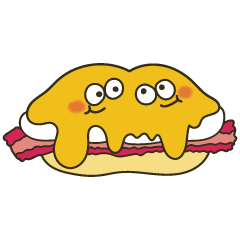 [LINEスタンプ] エッグベネディクトちゃん