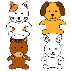 [LINEスタンプ] かわいい動物たちのご挨拶 第5弾