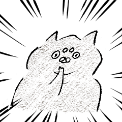 [LINEスタンプ] ふくよか灰ねこ