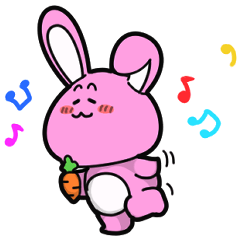[LINEスタンプ] ウサギのランビ フル 日本語版