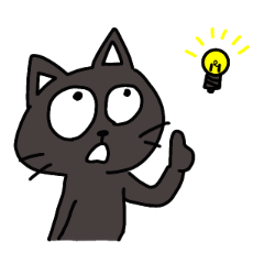 [LINEスタンプ] 黒猫 しゃけの日常3