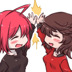 [LINEスタンプ] ともちゃんとみく姉さん。