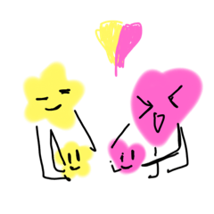 [LINEスタンプ] ハートちゃんの友達スターくんのスタンプ