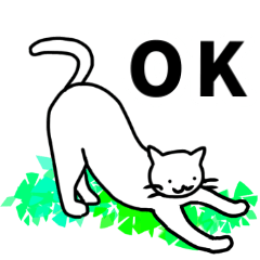 [LINEスタンプ] 使える＊猫のシロ！