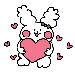 [LINEスタンプ] ふわふわBunny