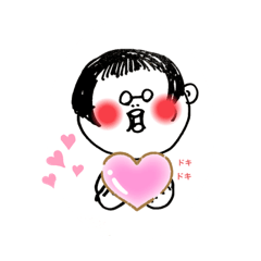 [LINEスタンプ] おかっぱさんのつぶやき