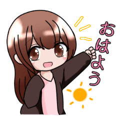 [LINEスタンプ] クマ大好きガール