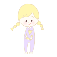 [LINEスタンプ] みつあみgirl