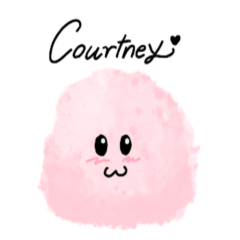 [LINEスタンプ] COURTNEY (わたがし)