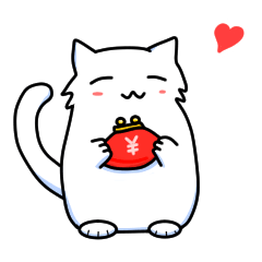 [LINEスタンプ] ゆるふわ白猫星人その五 セリフ無し