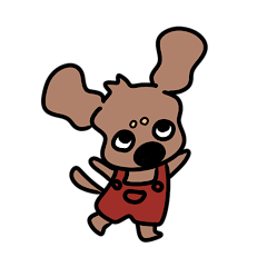 [LINEスタンプ] ちゃいろのわんこ