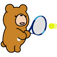 [LINEスタンプ] クマの日常。テニス楽しんでます。の画像（メイン）