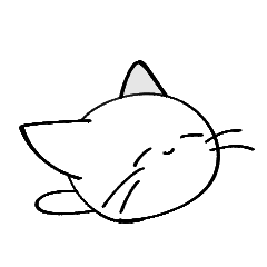 [LINEスタンプ] お絵描きする白猫の言葉