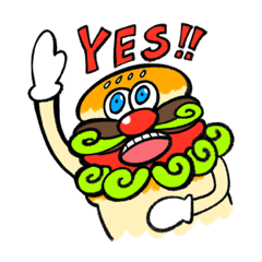 [LINEスタンプ] BURGERMAN キングストイ