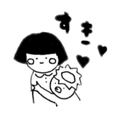[LINEスタンプ] なっちおかっぱかっぱ