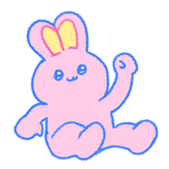 [LINEスタンプ] 素直なパステルうさちゃんの画像（メイン）