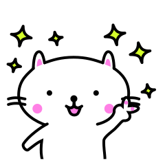 [LINEスタンプ] いつものあいさつに使えるしろねこスタンプ