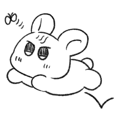 [LINEスタンプ] トーク画面を駆けまわるこうさぎスタンプ