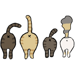 [LINEスタンプ] うちのねこ4ひき